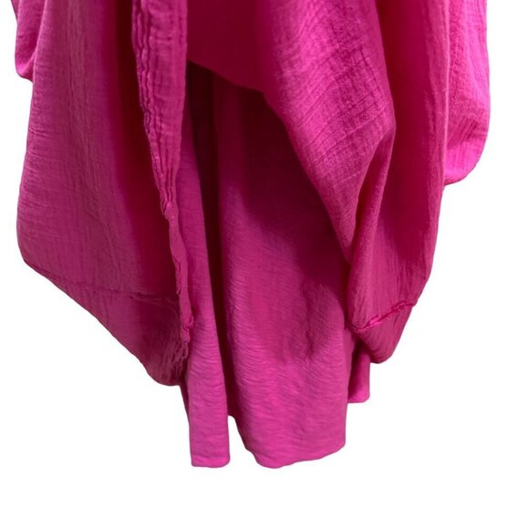 Velvet Graham & Spencer Womens M Dress Cotton Gauze Pink Sleeveless Vintage Slub - Picture 3 of 8